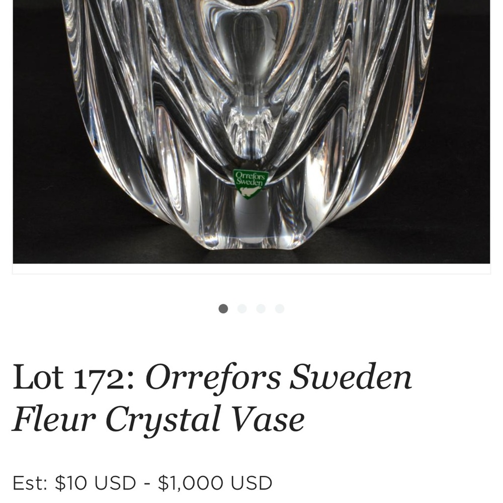 Orrefors Sweden
Fleur Crystal Vase- vintage - Picture 6 of 6